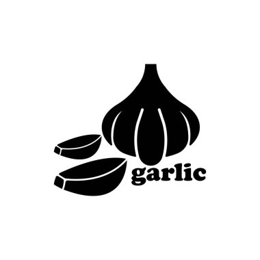 Sarımsak ikonu vektör çizim sembolü tasarımı