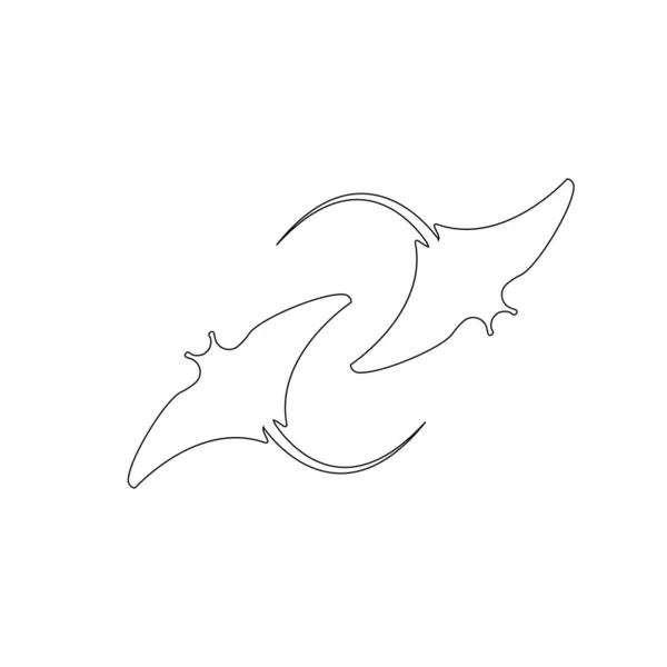 Stingray Εικονίδιο Διάνυσμα Εικονογράφηση Σύμβολο Σχεδιασμό — Διανυσματικό Αρχείο