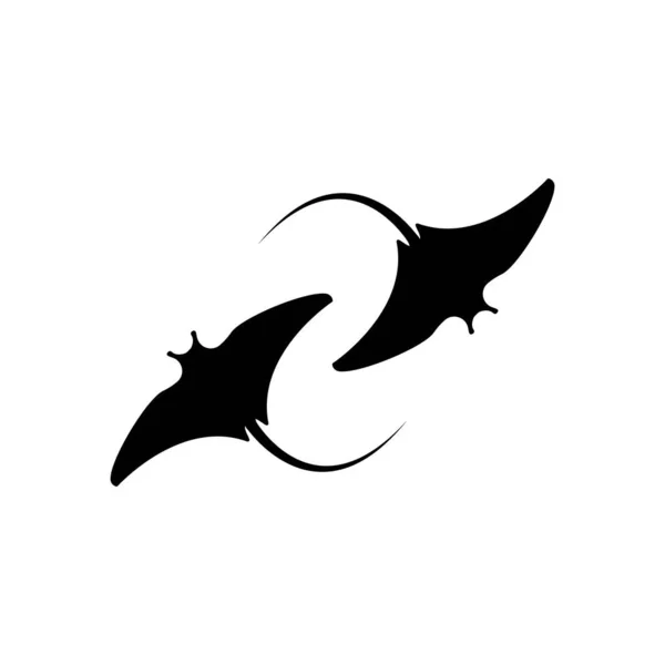 Stingray Icon Vector Illustration Symbol Design — Stok Vektör
