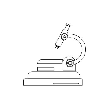 MICROSCOE SILLUETTE İKON VECTOR ILLUSTRASYON DESİGN