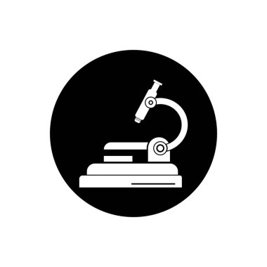 MICROSCOE SILLUETTE İKON VECTOR ILLUSTRASYON DESİGN