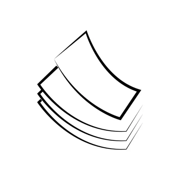 Papier Stack Icon Vector Illustration Symbol Design — Stockvector