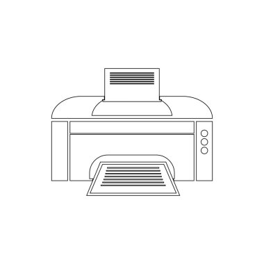 FRINT MACHINE İKONU VECTOR SİLÜSTÜYONU SİYBOL DESİGN