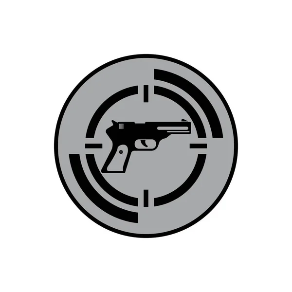 Diseño Del Símbolo Ilusatración Del Vector Del Ícono Gun — Vector de stock