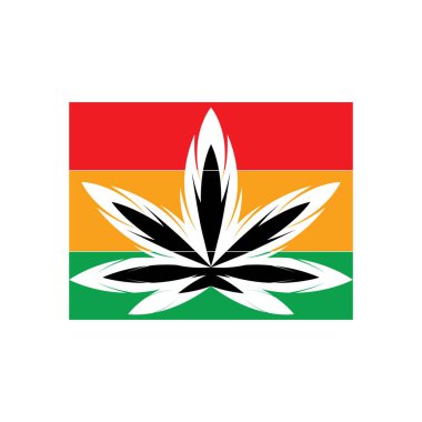 CANNABIS İKONU VECTOR SİLÜSTÜYONU DESİGN