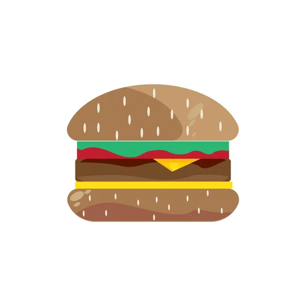 Burger Icon Vector Ilustração Símbolo Design — Vetor de Stock