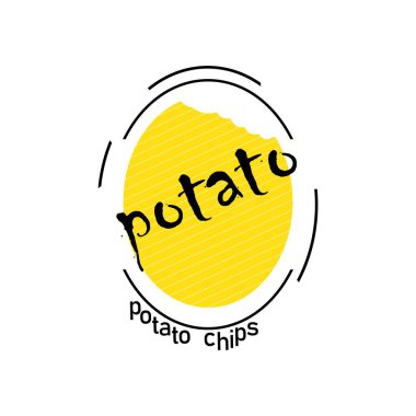 POTATO CHIP İKTİKASI VECTOR SİYBOL DESİGN