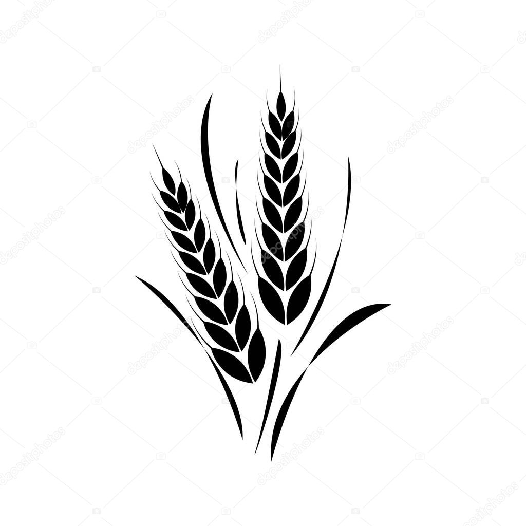 WHEAT GRAIN ICON VECTOR ILLUSTRATION SYMBOL DESIGN