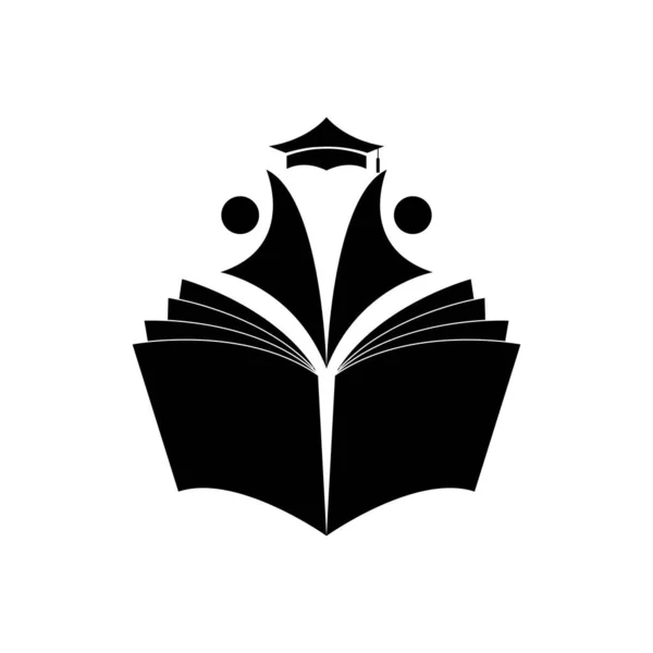 Libro Aperto Istruzione Icona Vettore Illustrazione Simbolo Progettazione — Vettoriale Stock