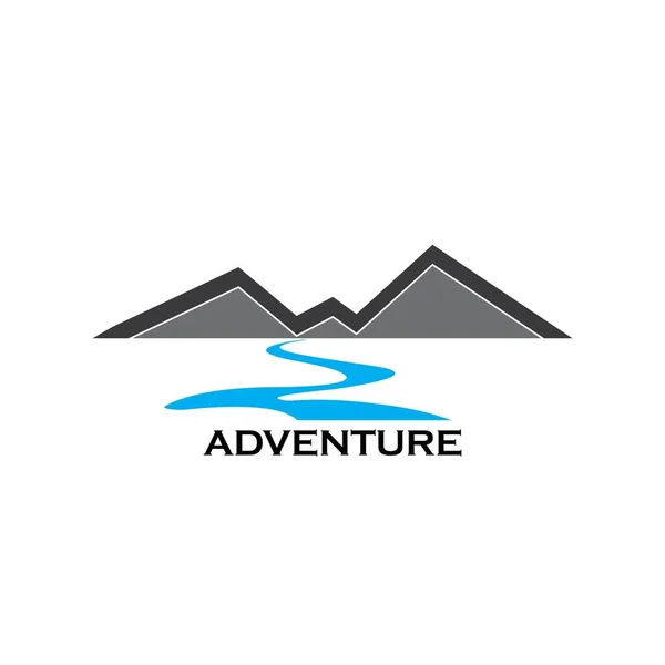 Mountain River Icon Vector Illustration Symbol Design — Stockvector