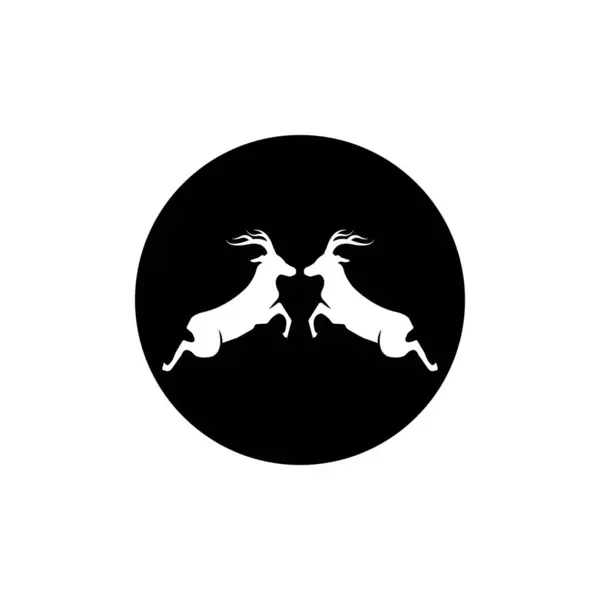 Deer Icon Vector Illustration Symbol Design — Vector de stock
