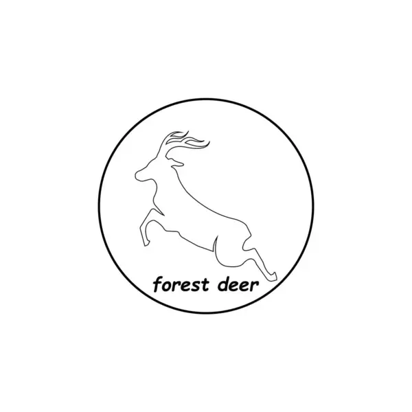 Deer Icon Vector Illustration Symbol Design — Vetor de Stock