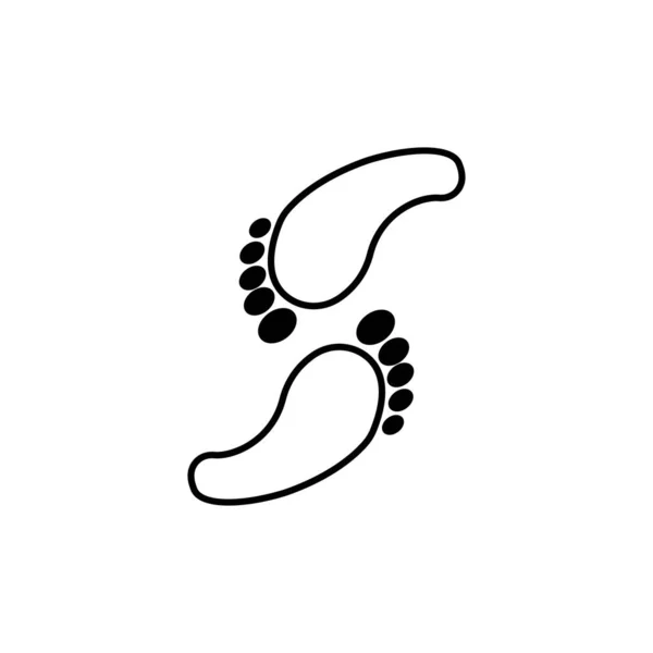 Ikona Człowieka Footprint Vector Symbol Illustracji — Wektor stockowy