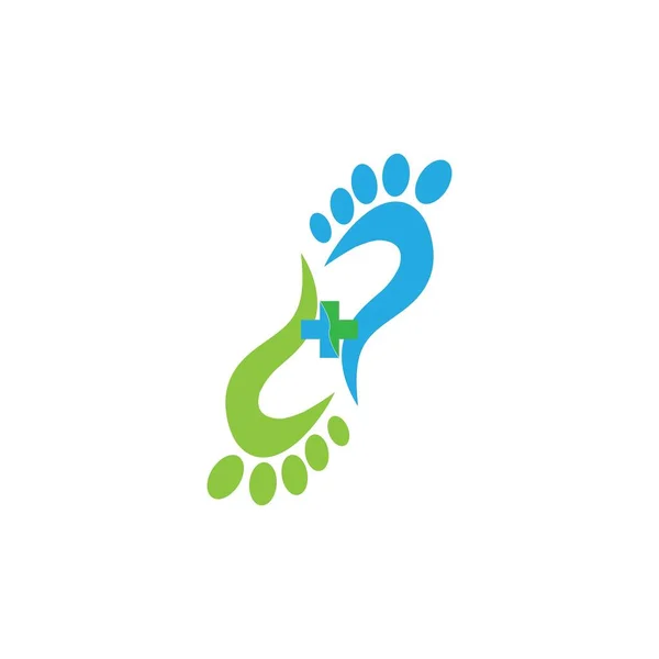 Diseño Del Símbolo Ilustración Vectores Footprint Humana — Archivo Imágenes Vectoriales