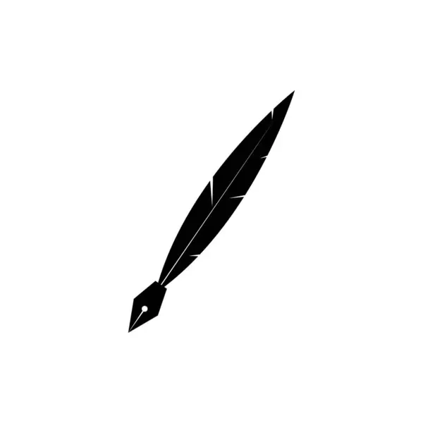 Feather Pen Icon Vector Illustration Symbol Design — стоковий вектор