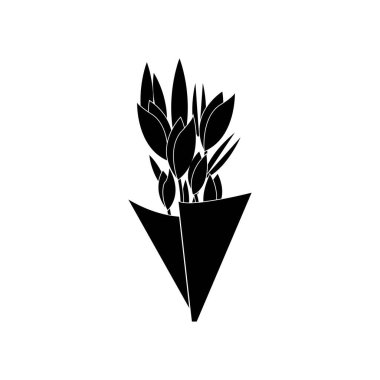 ÇİÇEK BOUQUET İKONU VECTOR SÜRÜNÜSÜ SİYBOL DESİGN