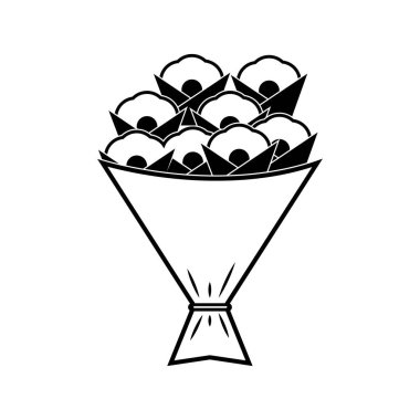 ÇİÇEK BOUQUET İKONU VECTOR SÜRÜNÜSÜ SİYBOL DESİGN