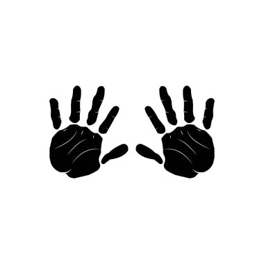 HANDPRINT İKONU VECTOR ILLUSTRASYON SİYBOL DESİGN