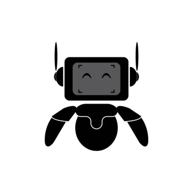 robot ikon vektör illüstrasyon sembolü tasarımı