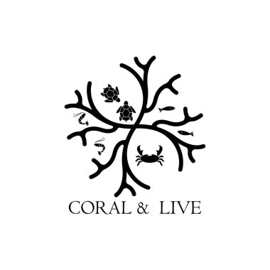 CORAL İKON VECTOR SİLÜSTÜYONU SİYBOL DESİGN