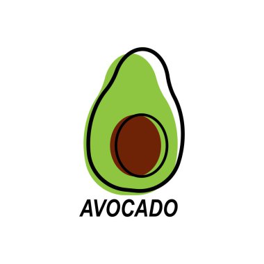 avokado simgesi vektör illüstrasyon tasarımı
