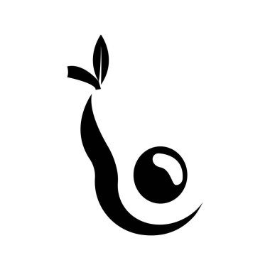 avokado simgesi vektör illüstrasyon tasarımı