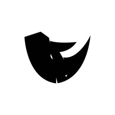 Gergedan simgesi vektör illüstrasyon sembolü tasarımı