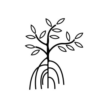 MANGROVE Ağaç İkonları VECTOR SİYBOL DESİGN