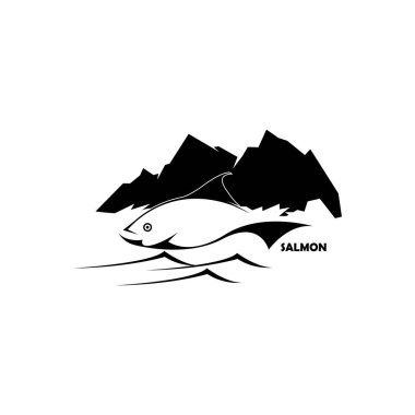 SALMON BALMALIK BALIK İKTARI VECTOR SİYBOL DESİGN