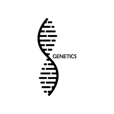 DNA ikonu VECTOR SİLÜSTÜYONU SİYBOL DESİGN
