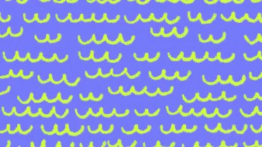 Mor Dokulu Arkaplan Üzerinde Sarı Dalgalı Çizgiler