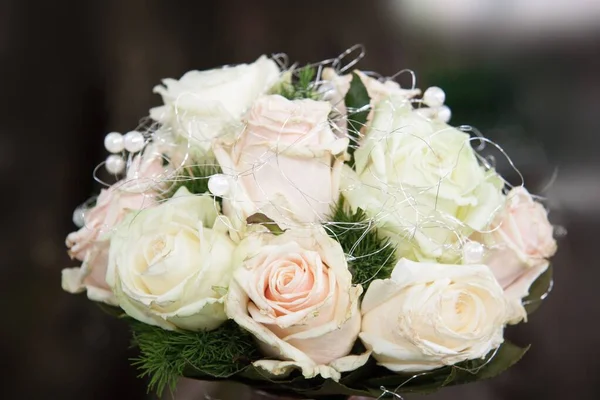 beautiful wedding bouquet on a blurred background