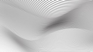Çizgi vektör arkaplanının soyut dalga gri deseni