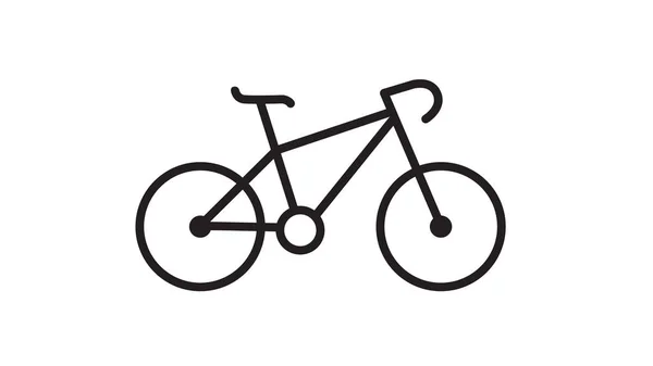 Απλό Πρότυπο Λογότυπο Διάνυσμα Εικονίδιο Ποδήλατο Λευκό Φόντο — Φωτογραφία Αρχείου
