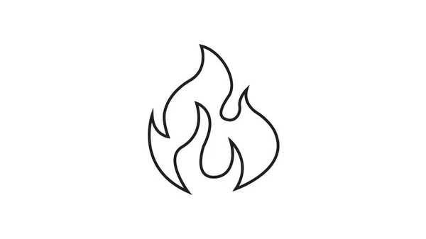 Fire Line Icon Vector Illustration — Stock Photo, Image