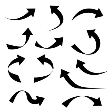 Ok sembolü düz vektör çizimi