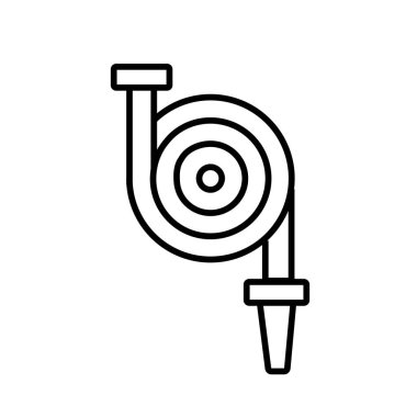 Yangın hortumu simgesi vektör çizimi 