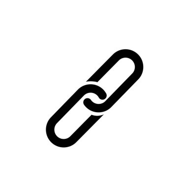 bağlantı düz simge vektör çizim