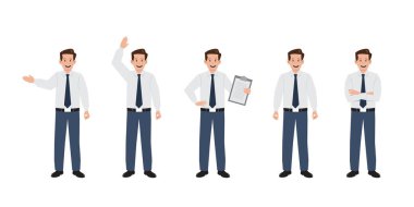 İş adamı karakter tasarım vektörü çizimi yapıyor