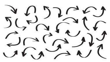 Oklar el çizimi vektör simgesi