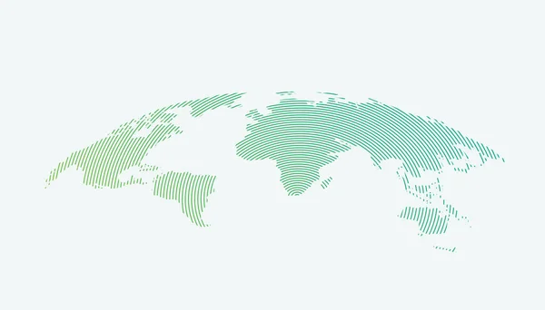 Mapa Del Mundo Contorno Colorido Gradiente Vector Ilustración — Archivo Imágenes Vectoriales