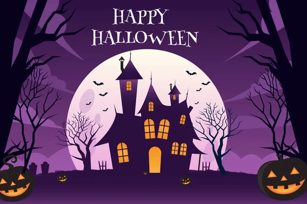 Joyeux Halloween Célébration Vectoriel Illustration Fond — Image vectorielle