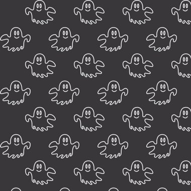 Cadılar Bayramı kusursuz hayalet vektör arkaplanı