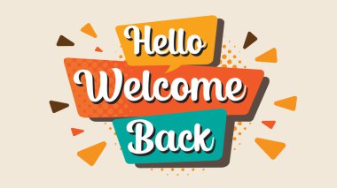 Dinamik geometrik element vektör tasarımlı karşılama sözcüğü