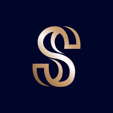 Benzersiz lüks S başlangıç logosu şablon elemanı. Şirket iş kimliği için grafiksel alfabe sembolü.