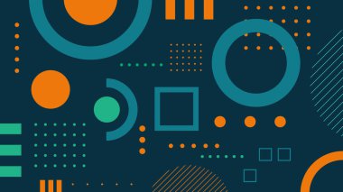 Modern soyut geometrik şekil renkli vektör arkaplanı