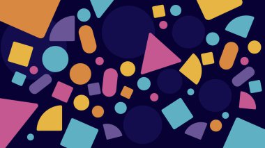Renkli geometrik şekil vektör arkaplanı