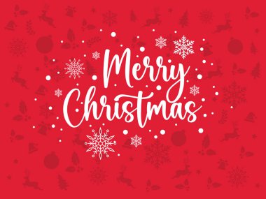 Düz tasarım vektör illüstrasyonunda Mutlu Noeller ve mutlu yıllar.