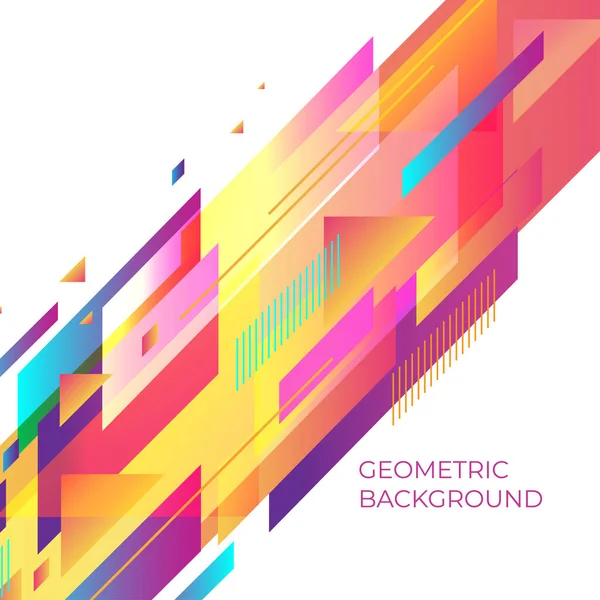 Modernes Geometrisches Abstraktes Layout Mit Hellem Farbvektorhintergrund — Stockvektor