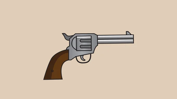 Ручний Пістолет Значок Векторна Ілюстрація — стоковий вектор